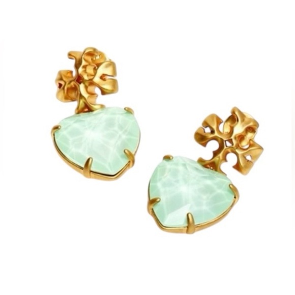 NWT Tory Burch Roxanne Heart Drop Earrings - Picture 2 of 2